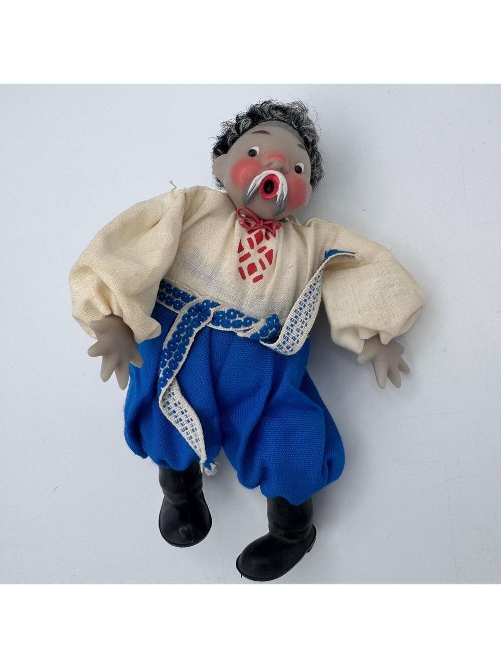 Vintage Collectible Cossack Chub Folk Doll 1960s Ukrainian Souvenir Dancing Doll